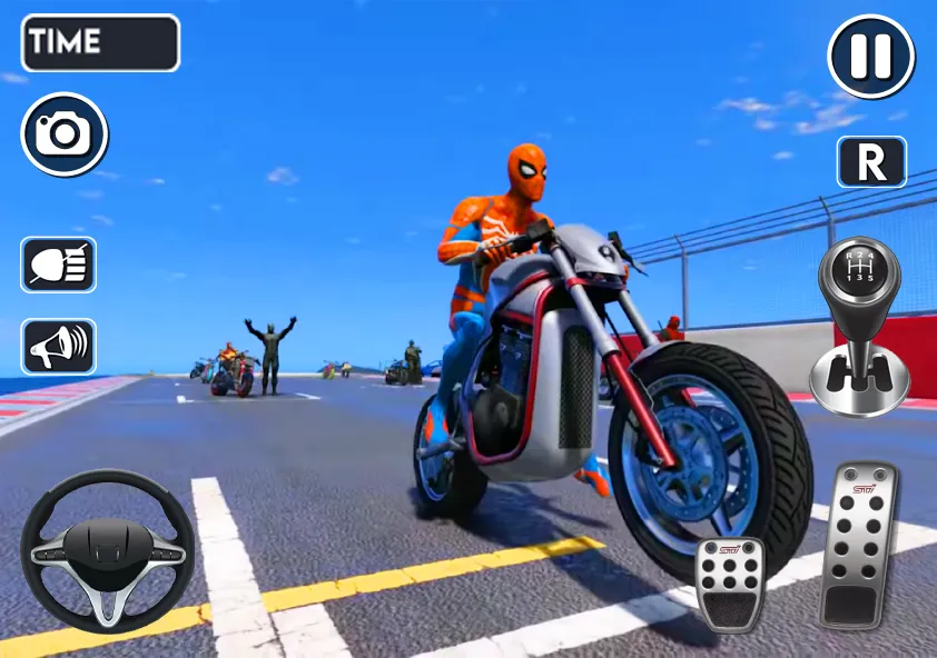 Spider Bike Stunt 3D Mega Ramp [MOD: безлимитные деньги и все байки открыты] Screenshot 4