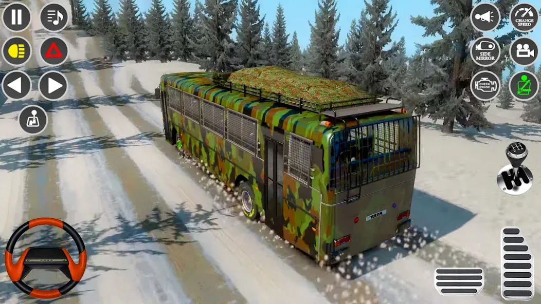 US Military Coach Simulator 3D [MOD: безлимитные деньги и топливо] Screenshot 2