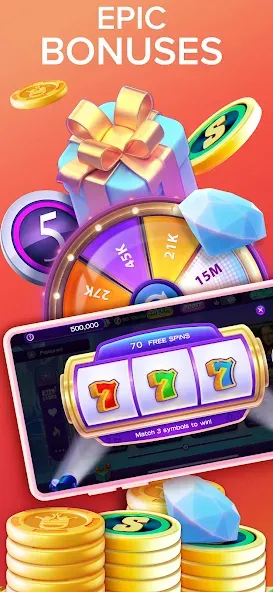 High 5 Casino: Real Slot Games [MOD: безлимитные монеты и бесплатные вращения] Screenshot 5