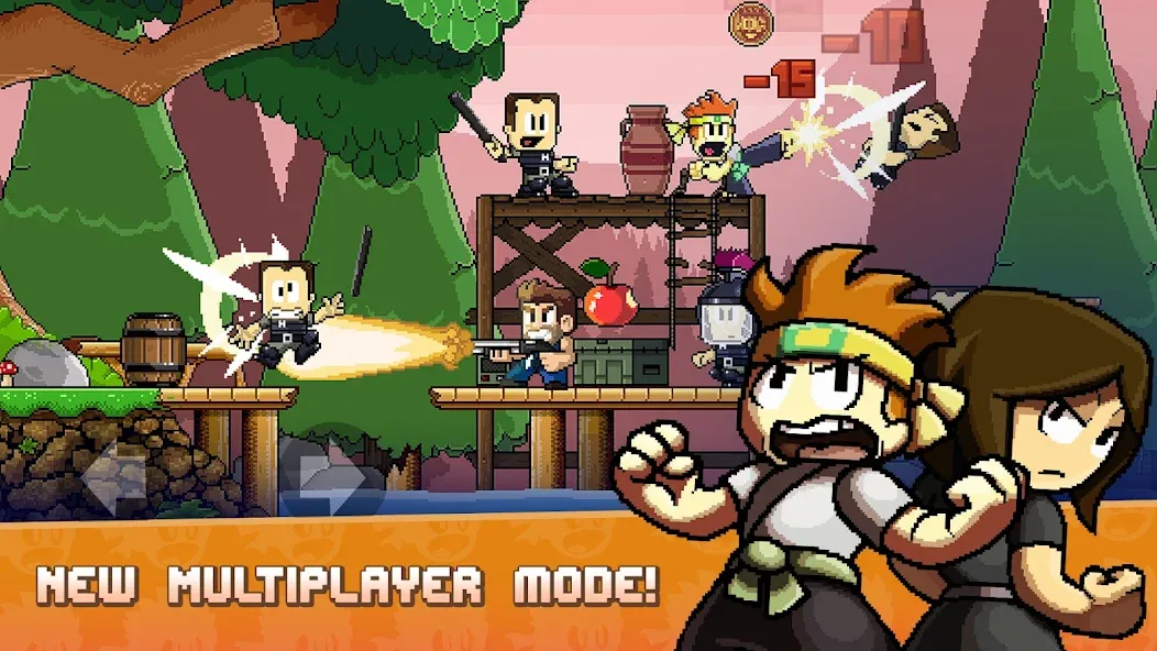 Dan the Man: Action Platformer [MOD: безлимитные монеты и усиленное оружие] Screenshot 4