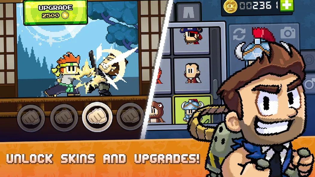 Dan the Man: Action Platformer [MOD: безлимитные монеты и усиленное оружие] Screenshot 5