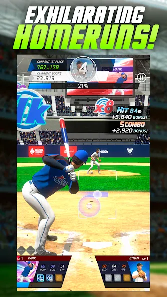 HOB Homerun Battle [MOD: безлимитные деньги и сила удара] Screenshot 1