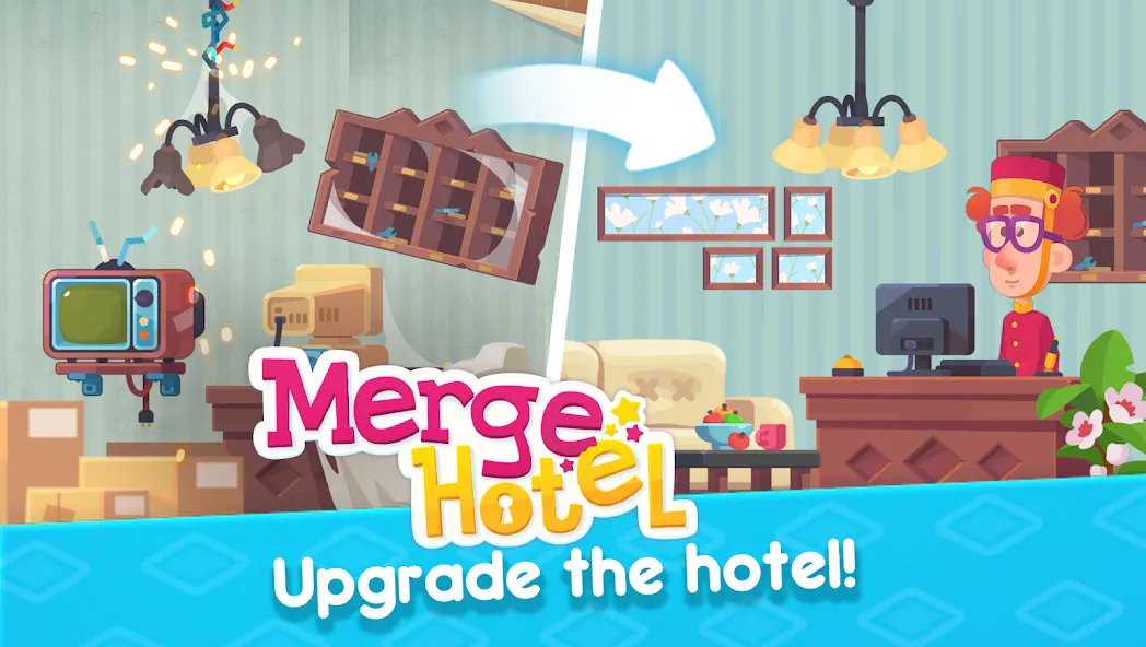 Merge Hotel: Family Story Game [MOD: безлимитные деньги и энергия] Screenshot 3