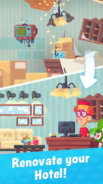 Merge Hotel: Family Story Game [MOD: безлимитные деньги и энергия] Screenshot 4