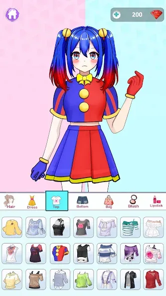 Anime Dress Up and Makeup Game [MOD: разблокирована вся одежда и макияж] Screenshot 1