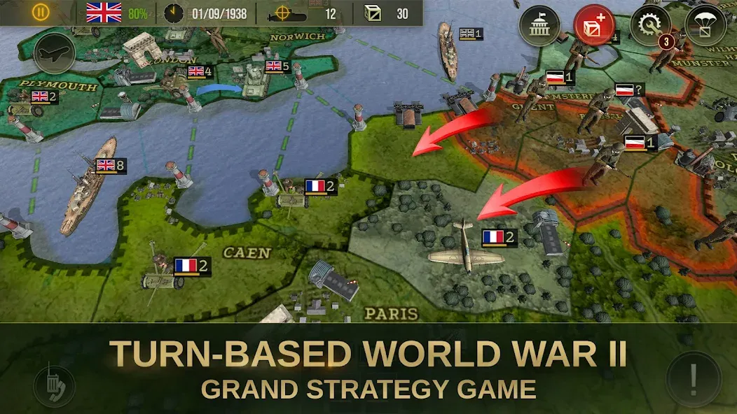 Strategy&amp;Tactics 2: WWII [MOD: безлимитные ресурсы и открыты все кампании] Screenshot 1