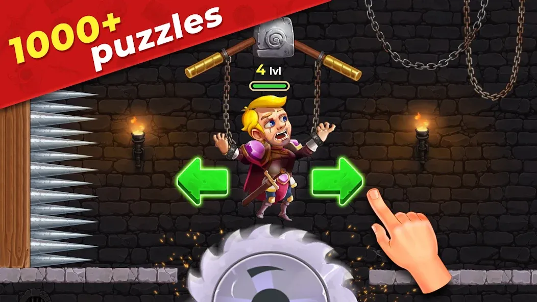 Mr. Knight: Pin Puzzles [MOD: безлимитные подсказки и монеты] Screenshot 1