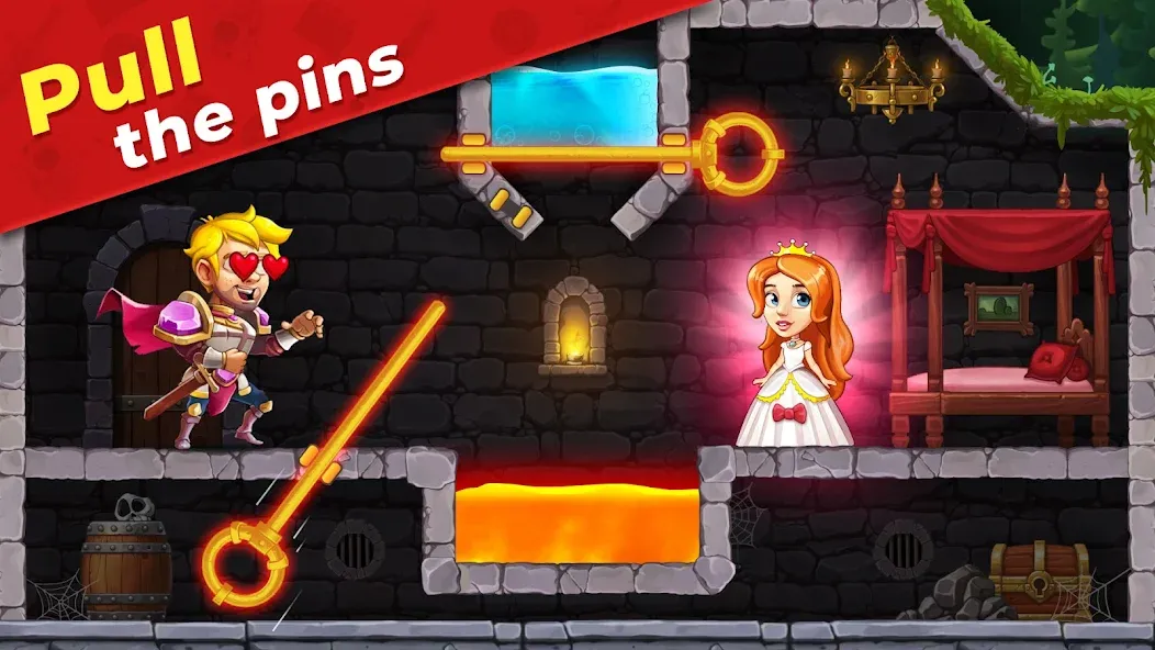 Mr. Knight: Pin Puzzles [MOD: безлимитные подсказки и монеты] Screenshot 4