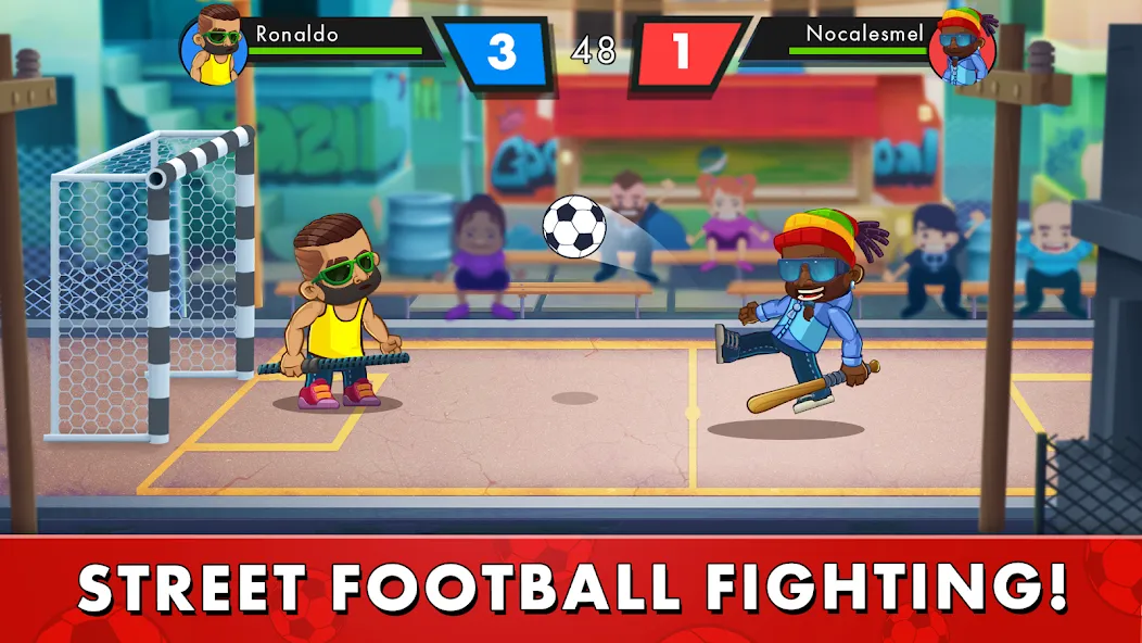 Street Soccer：Ultimate Fight [MOD: безлимитные деньги и всё открыто] Screenshot 1
