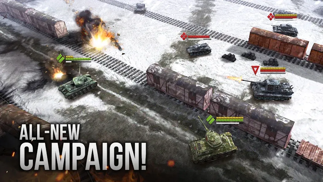 Armor Age: WW2 tank strategy [MOD: безлимитные деньги и открыты все уровни] Screenshot 1
