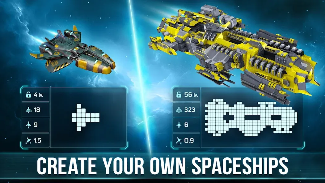 Space Arena: Construct &amp; Fight [MOD: много денег и ресурсов] Screenshot 1