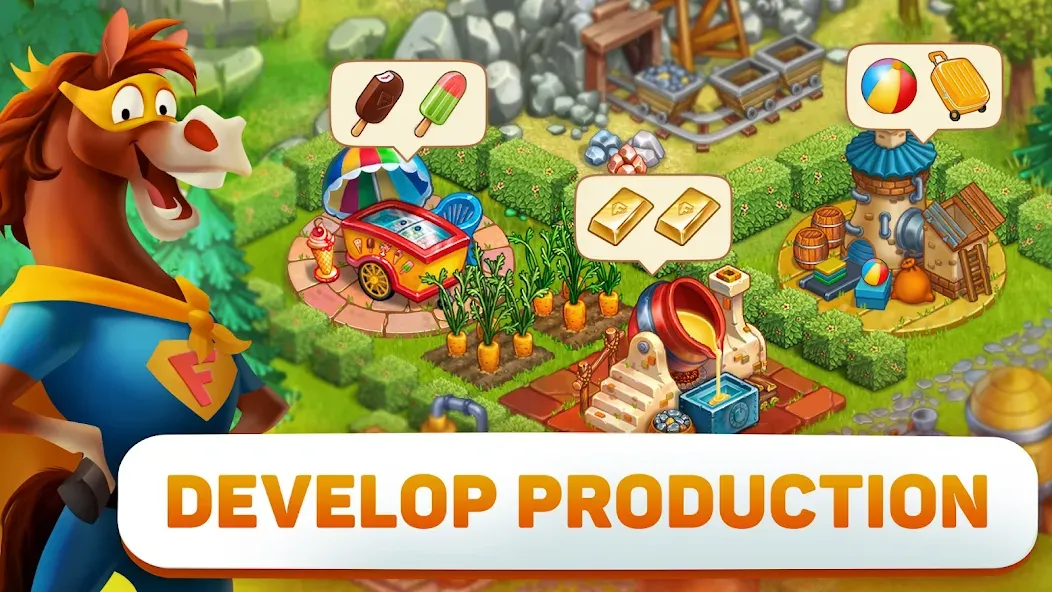 Superfarmers: Superhero Farm [MOD: безлимитные монеты и ускоренное развитие] Screenshot 4