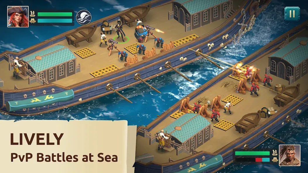 Pirate Ships・Build and Fight [MOD: безлимитные ресурсы и корабли] Screenshot 1