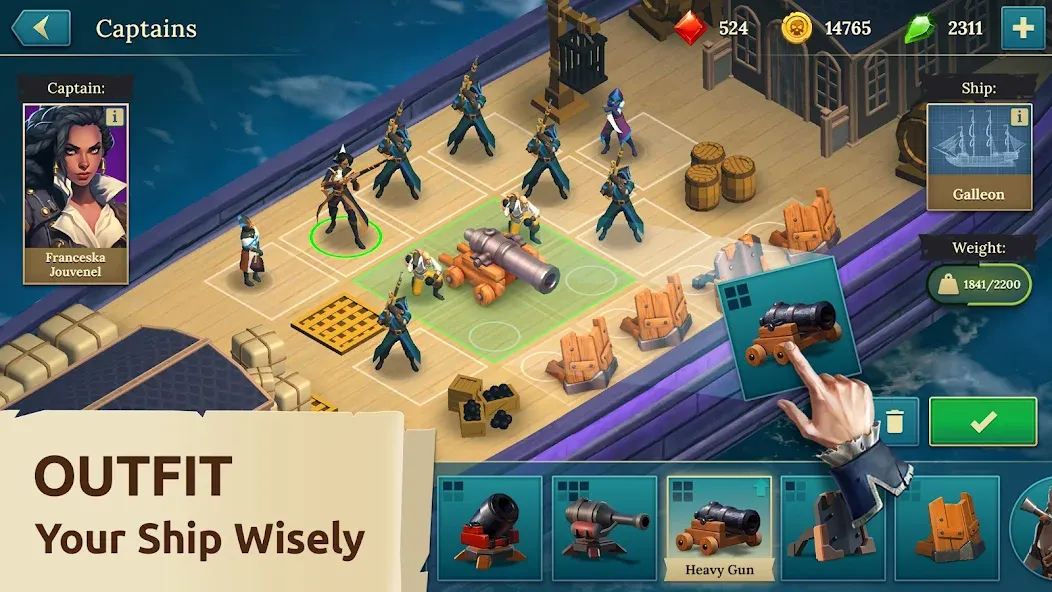 Pirate Ships・Build and Fight [MOD: безлимитные ресурсы и корабли] Screenshot 2