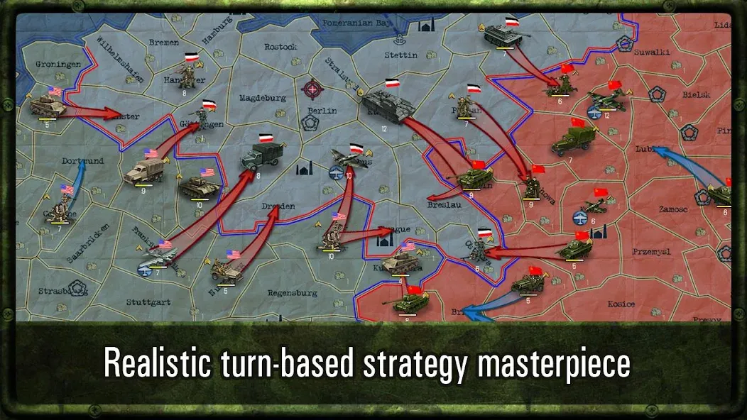 Strategy &amp; Tactics: WW2 [MOD: безлимитные ресурсы и открытые кампании] Screenshot 1