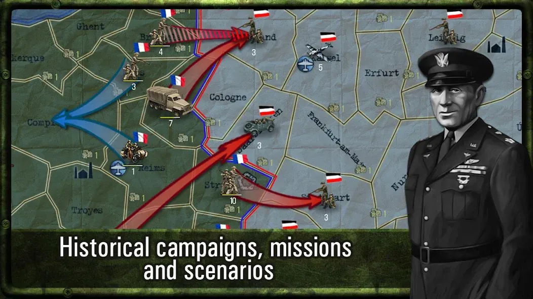 Strategy &amp; Tactics: WW2 [MOD: безлимитные ресурсы и открытые кампании] Screenshot 2
