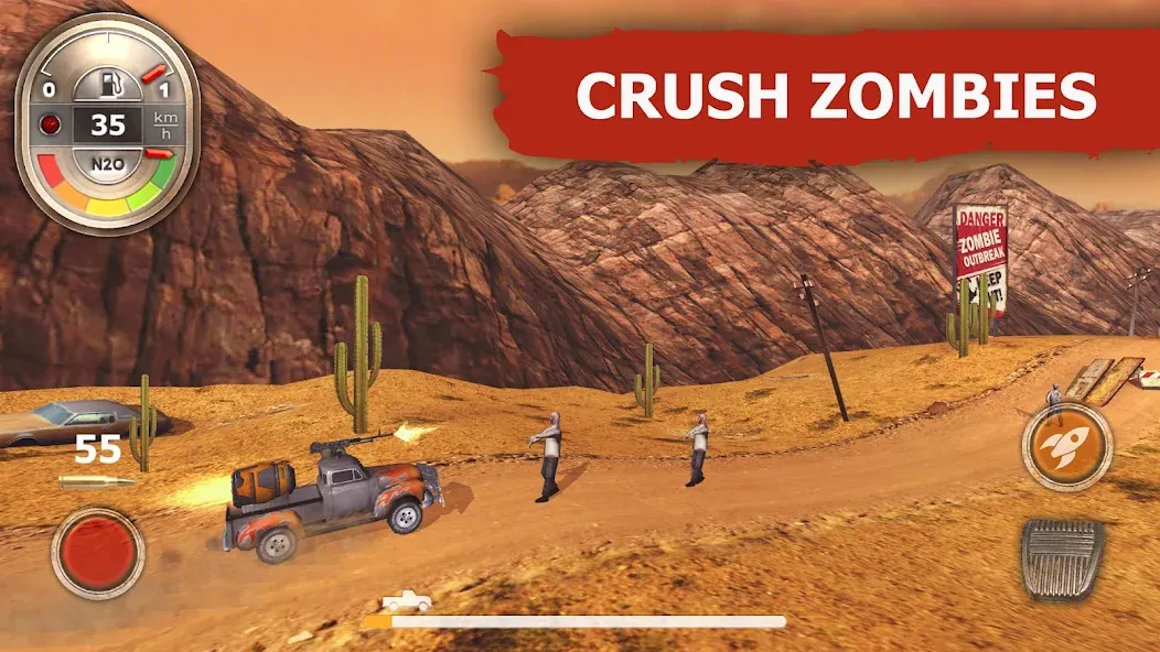 Zombie Derby [MOD: безлимитные деньги и топливо] Screenshot 1