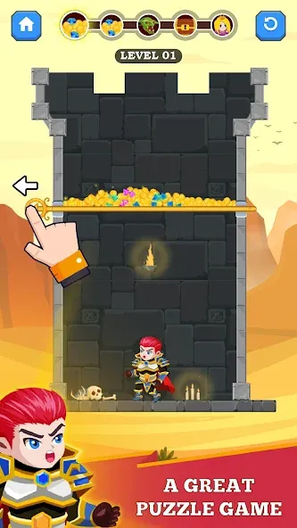 Hero Rescue [MOD: безлимитные монеты и подсказки] Screenshot 1