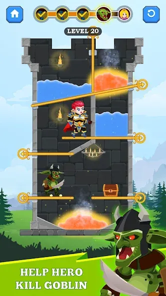 Hero Rescue [MOD: безлимитные монеты и подсказки] Screenshot 2