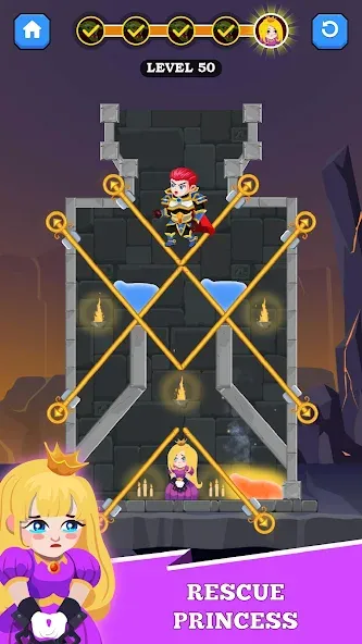 Hero Rescue [MOD: безлимитные монеты и подсказки] Screenshot 3