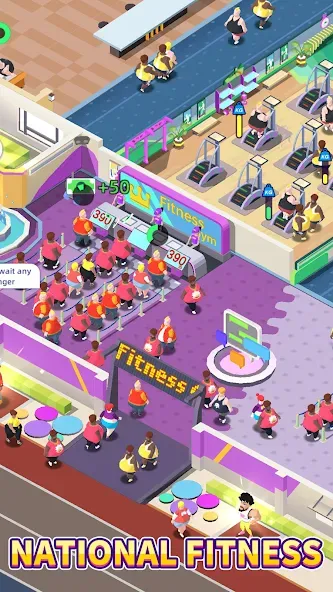 Fitness Club Tycoon [MOD: безлимитные деньги и энергия] Screenshot 2