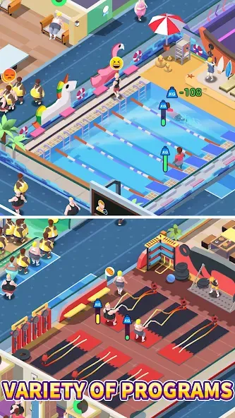 Fitness Club Tycoon [MOD: безлимитные деньги и энергия] Screenshot 3