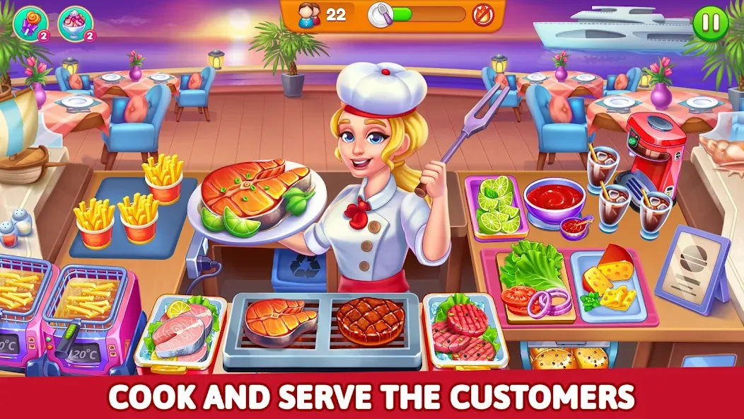 Cooking Restaurant Food Games [MOD: много денег и открыты уровни] Screenshot 3