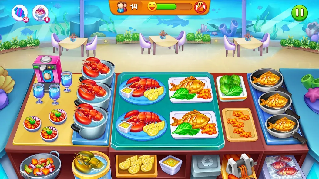 Cooking Restaurant Food Games [MOD: много денег и открыты уровни] Screenshot 4