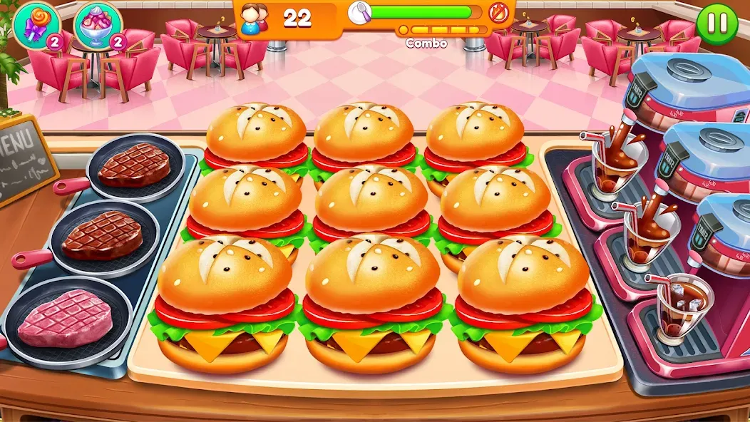 Cooking Restaurant Food Games [MOD: много денег и открыты уровни] Screenshot 5