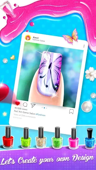Nail Salon Fashion Makeup Game [MOD: безлимитные деньги и все предметы открыты] Screenshot 4