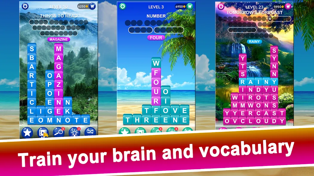 Word Tiles :Hidden Word Search [MOD: безлимитные подсказки и открыты уровни] Screenshot 4