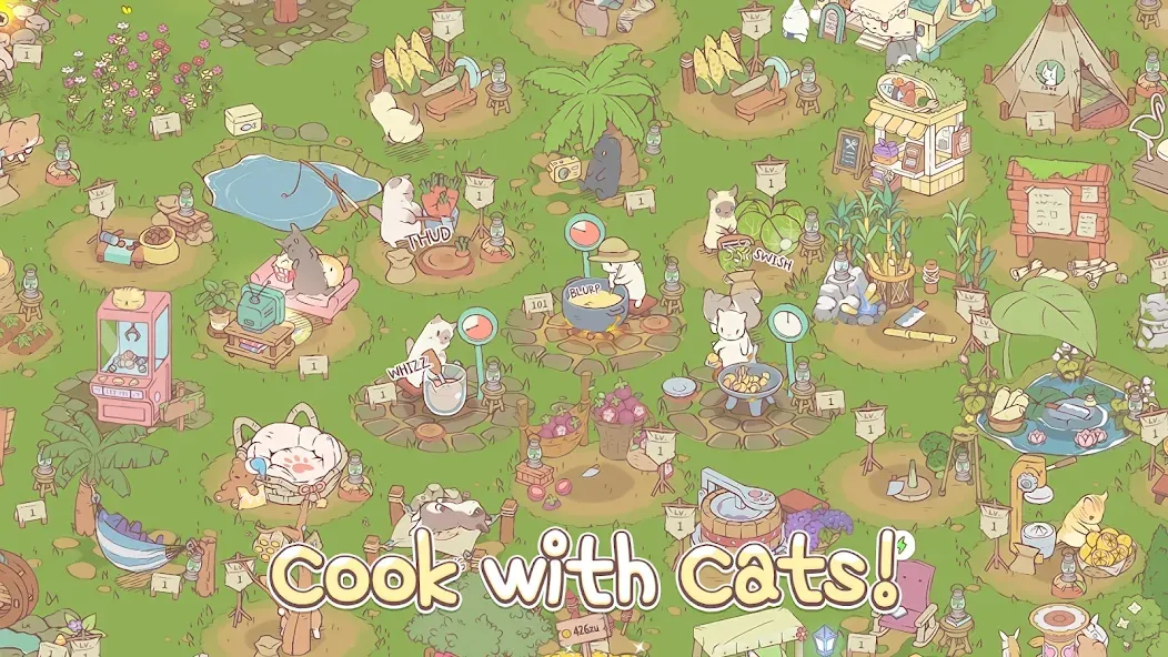 Cats &amp; Soup - Cute Cat Game [MOD: много денег и ресурсов] Screenshot 2