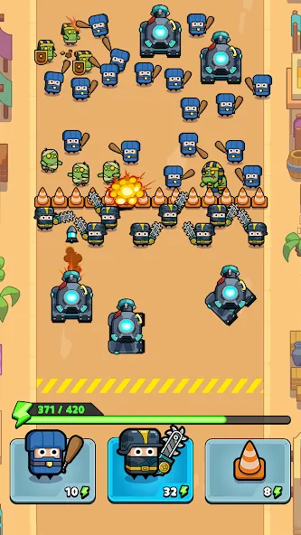 Police vs Zombie: Zombie City [MOD: безлимитные деньги и оружие] Screenshot 2