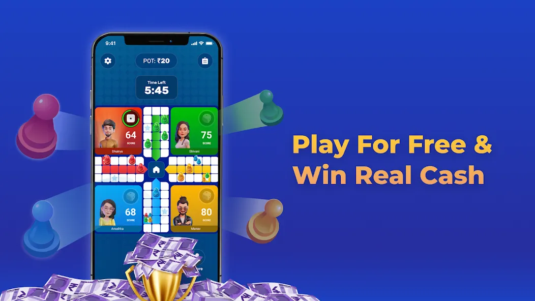Play Ludo Game Online Win Cash [MOD: выигрыш реальных денег без ограничений] Screenshot 1