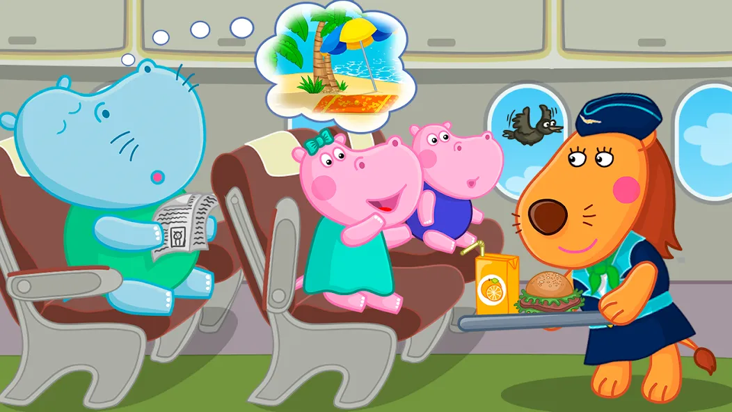 Hippo: Airport Profession Game [MOD: все профессии и уровни открыты] Screenshot 1