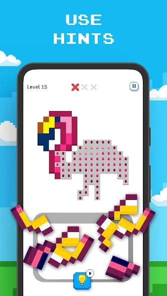 Blockin' Color - Block Puzzle [MOD: безлимитные подсказки и жизни] Screenshot 5