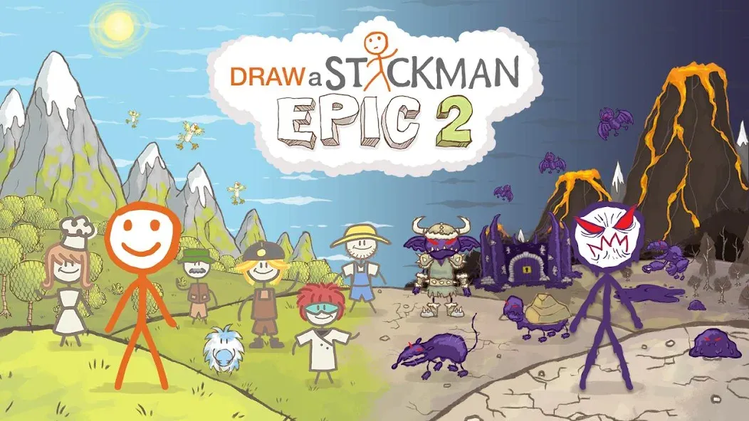 Draw a Stickman: EPIC 2 [MOD: разблокированы все уровни и персонажи] Screenshot 1