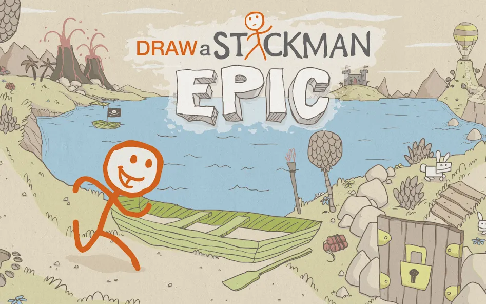 Draw a Stickman: EPIC Free [MOD: безлимитные подсказки и открыты все уровни] Screenshot 1