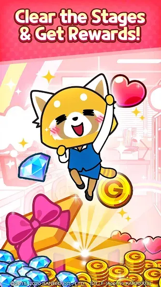 Aggretsuko : Match 3 Puzzle [MOD: безлимитные монеты и жизни] Screenshot 5