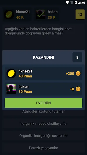 Biyoloji Quiz - PvP Online [MOD: все вопросы разблокированы] Screenshot 3