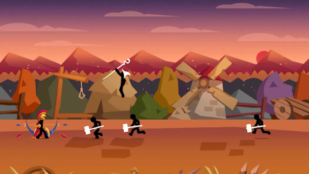 Stick Fight: Shadow Archer [MOD: безлимитные стрелы и усиленный урон] Screenshot 1