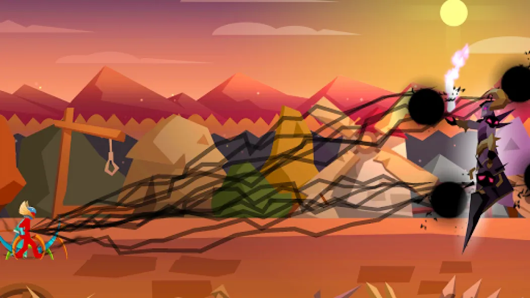 Stick Fight: Shadow Archer [MOD: безлимитные стрелы и усиленный урон] Screenshot 3