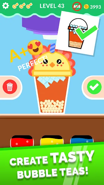 Bubble Tea! [MOD: бесконечные монеты и все рецепты] Screenshot 1