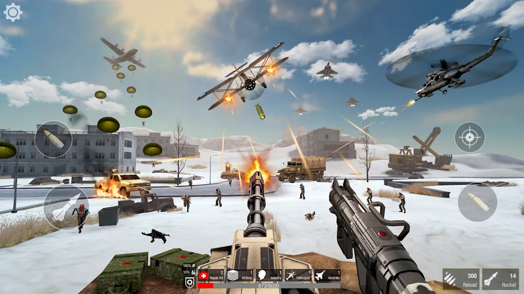 World War: Fight For Freedom [MOD: безлимитные ресурсы и оружие] Screenshot 4