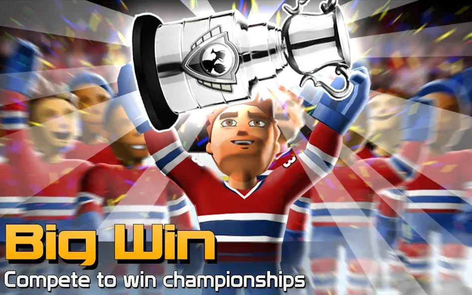 BIG WIN Hockey [MOD: безлимитные деньги и усиленные игроки] Screenshot 5