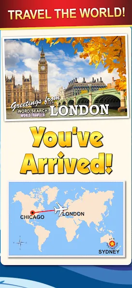 Word Search World Traveler [MOD: безлимитные подсказки и жизни] Screenshot 3