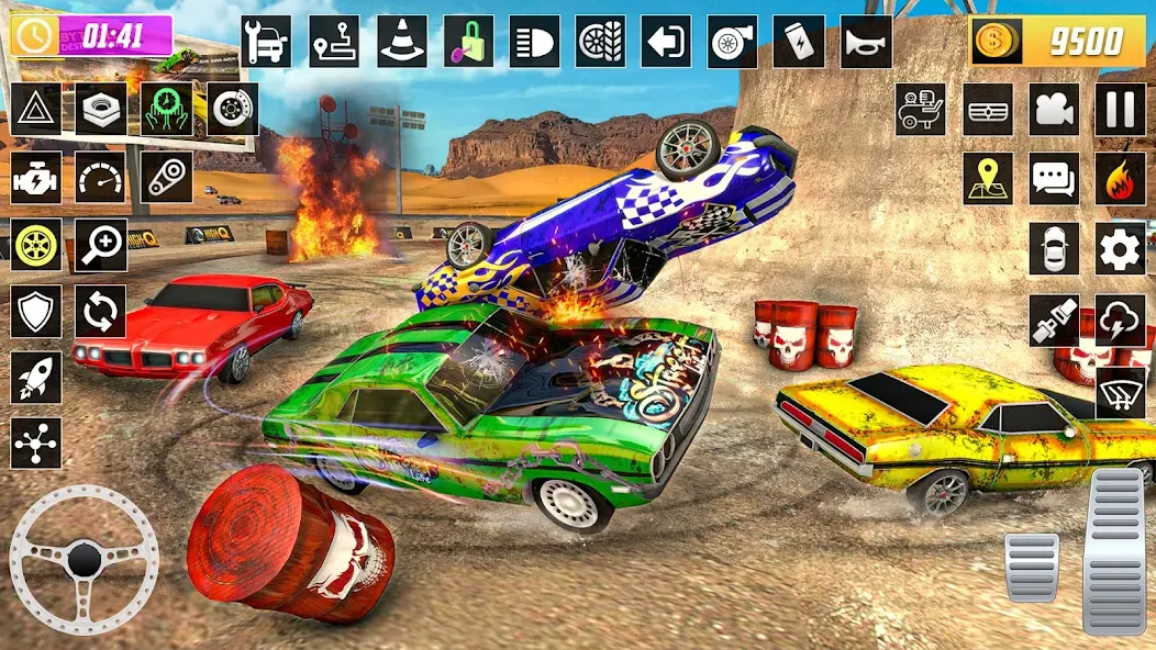 X Demolition Derby : Car Games [MOD: безлимитные деньги и открыты все машины] Screenshot 2