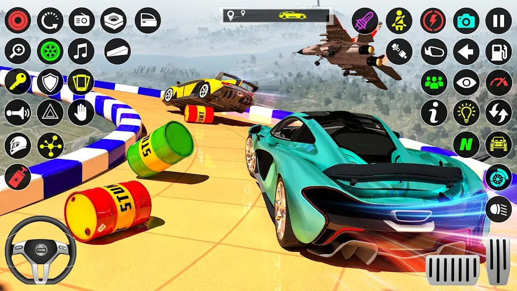 GT Car Stunt Race: Mega Ramps [MOD: безлимитные деньги и все машины открыты] Screenshot 2
