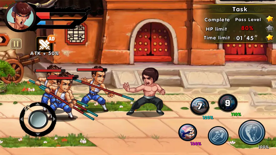 Kung Fu Attack: Final Fight [MOD: безлимитные деньги и усиленный герой] Screenshot 2
