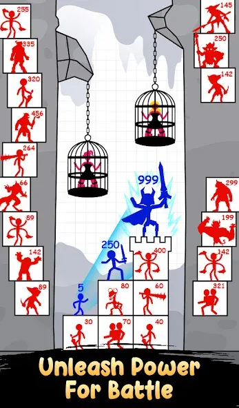 Stick Hero: Tower Defense [MOD: безлимитные деньги и усиленные герои] Screenshot 2